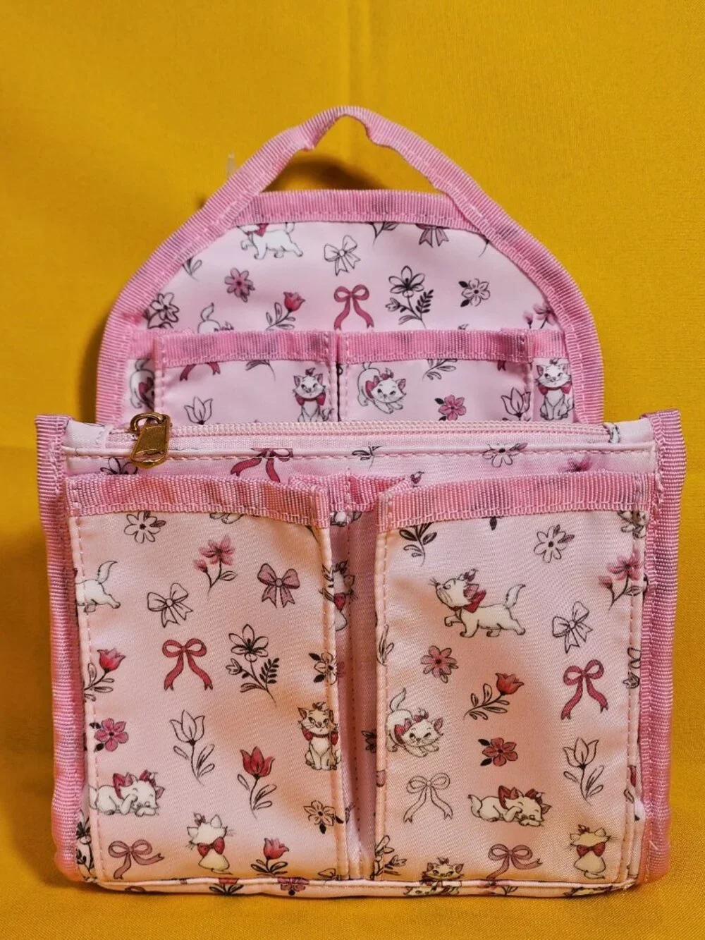 Disney the Aristocats Marie Pink Bow Cat Mini Backpack Organizer Insert NEW